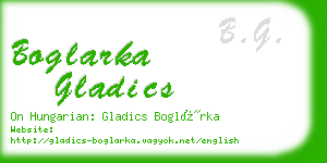 boglarka gladics business card